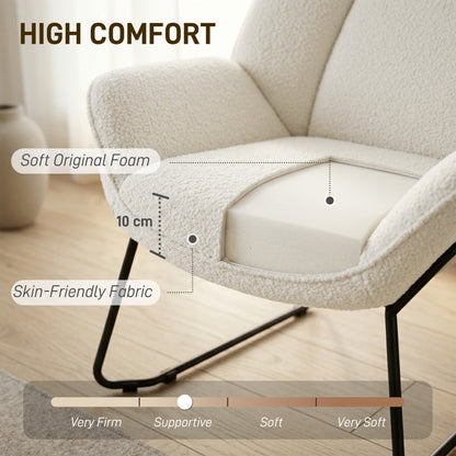 Fauteuil d'appoint Sherpa polaire dossier large