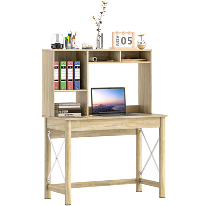Bureau d'ordinateur avec huche de rangement