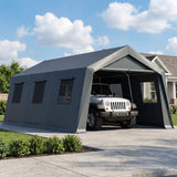 Abri automobile 6 x 4 m porte roulante fenêtres