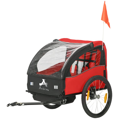 Remorque de vélo pour deux enfants avec roues de 51 cm