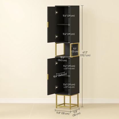 Armoire de salle de bain haute moderne étroite