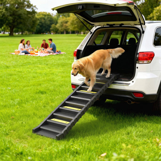 Rampe pour chien pliable avec marches antidérapantes