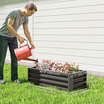 Bacs de jardinage surélevés galvanisés ensemble de 2