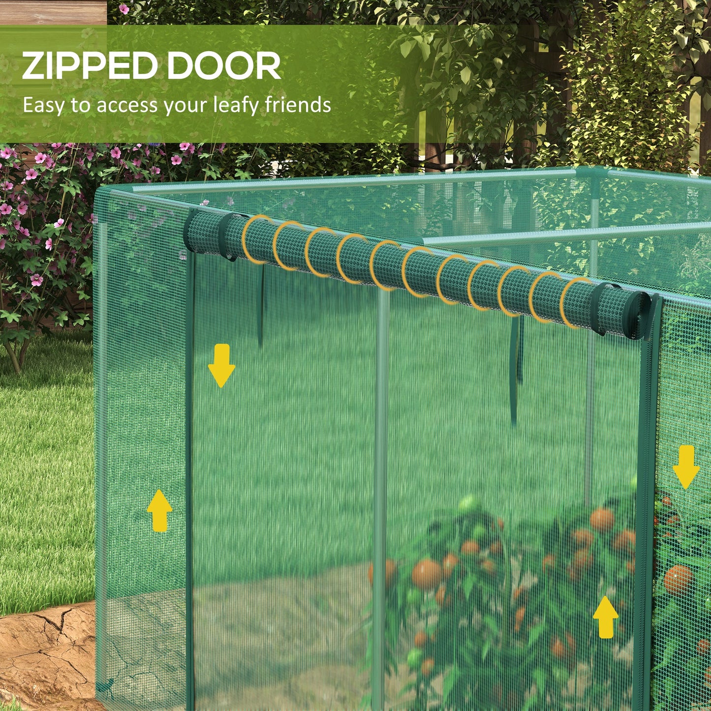 Cage protection cultures acier galvanisé porte zip 8x4 pieds