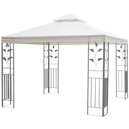 Gazebo de jardin métal toit ventilé double niveau