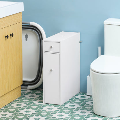 Armoire toilette étroite avec tiroirs rangement caché