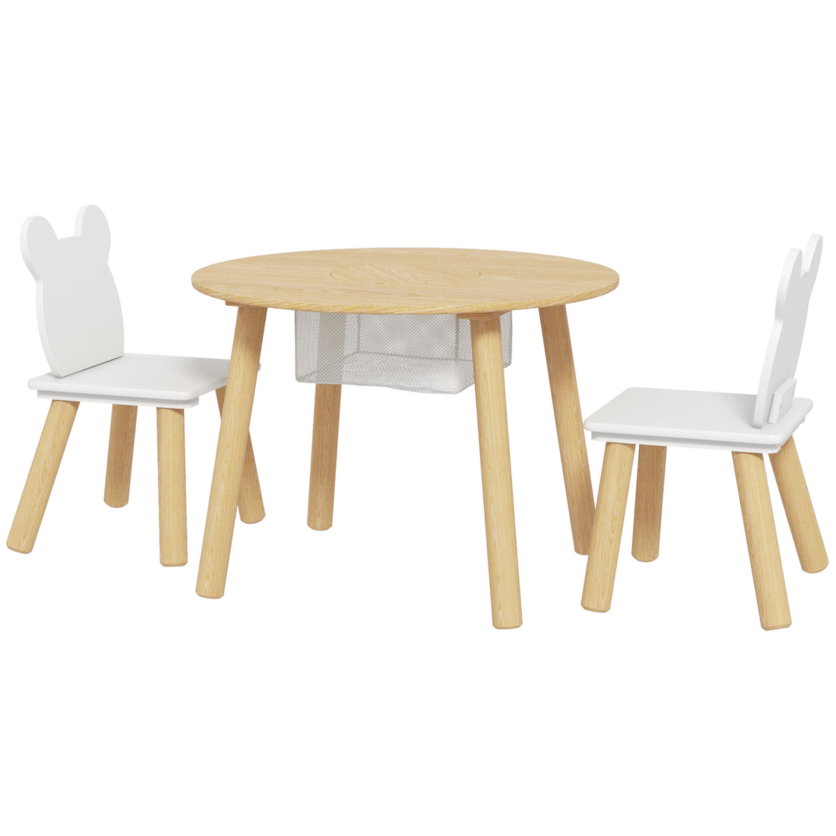 Ensemble table et chaises pour enfants motifs d'ours — Lot de 3