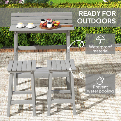 Ensemble bar patio 3 pièces hauteur comptoir table 109 cm