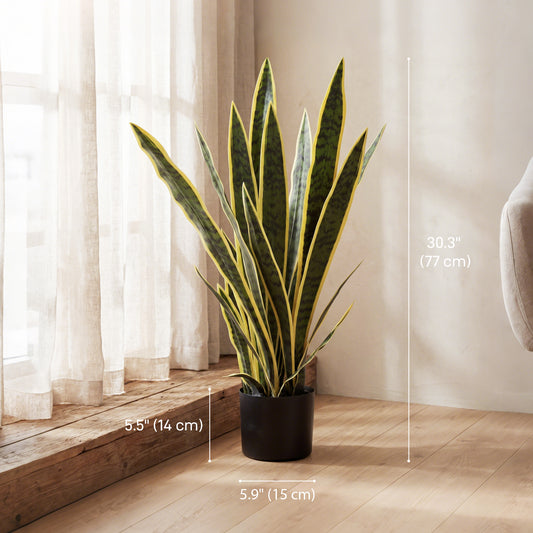 Plante artificielle Sansevieria 21 feuilles 76 cm