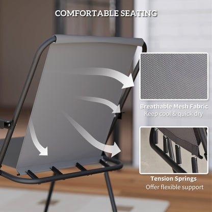 Ensemble repas extérieur 6 pièces avec parasol et table en verre