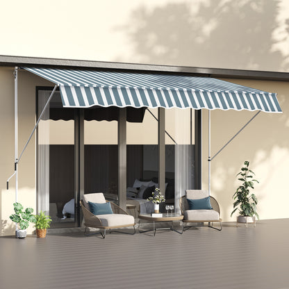 Store rétractable manuel patio sol plafond 305x152cm ajustable