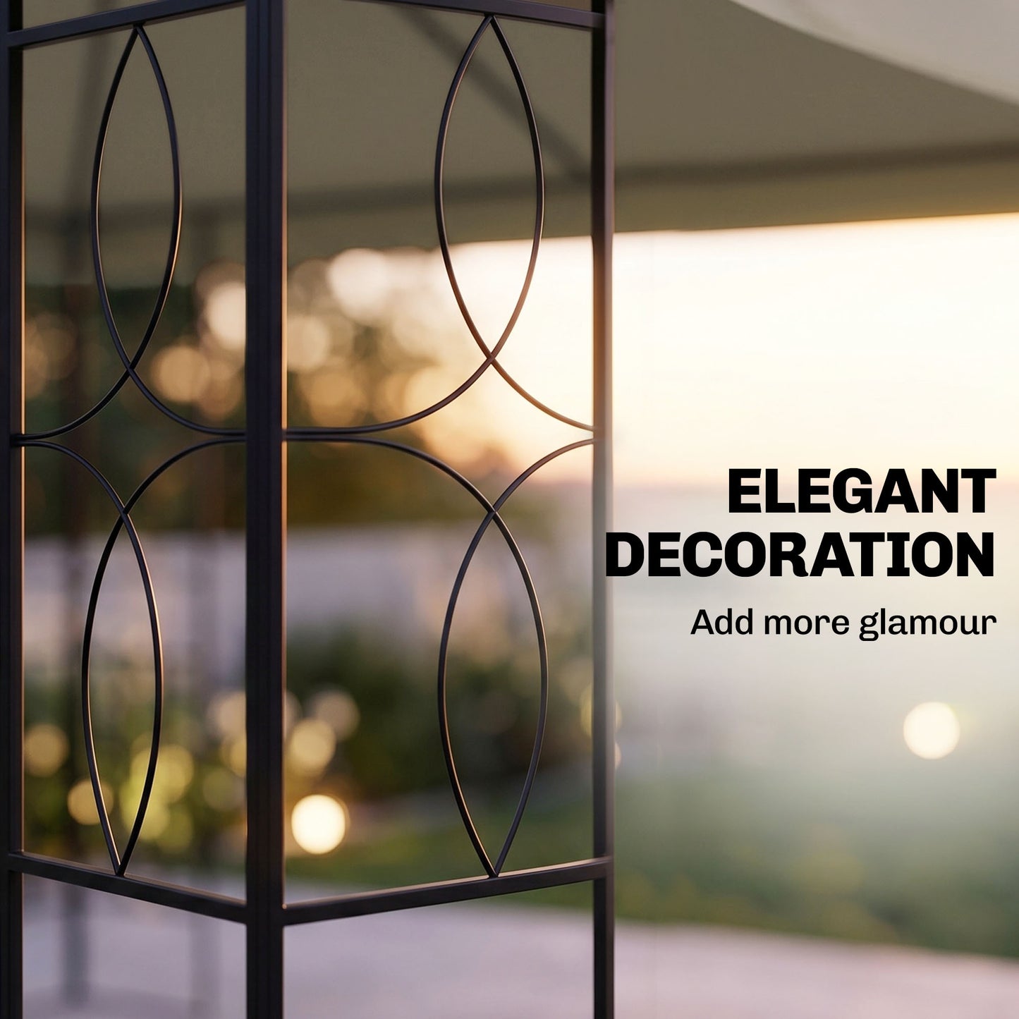 Gazebo acier double toit ventilé 10x13pi