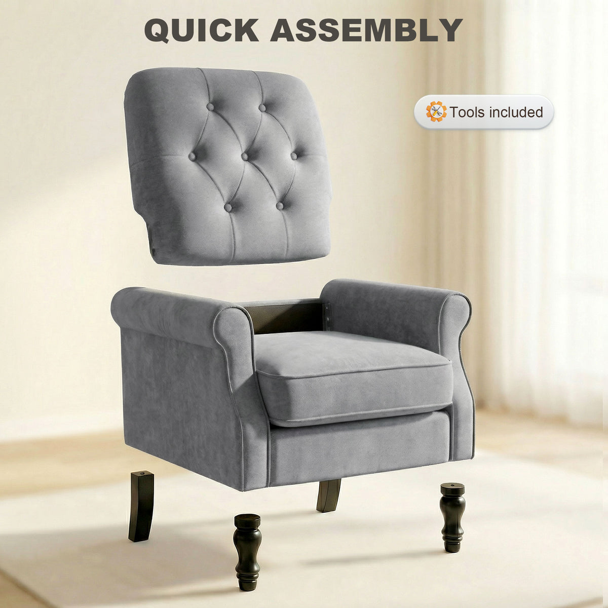 Fauteuil d'appoint style moderne du milieu du siècle