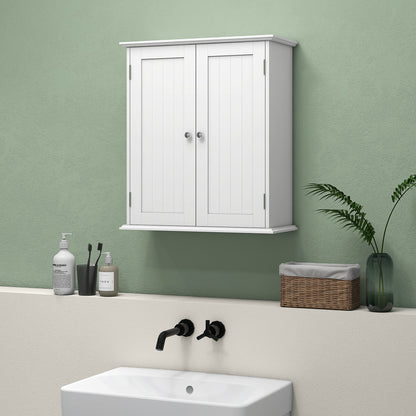 Armoire murale salle de bain 2 portes tablette ajustable
