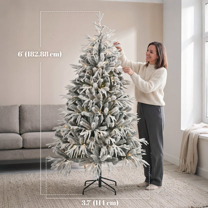 Arbre de Noël artificiel floqué lumineux
