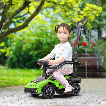 Voiture porteur enfant 3 en 1 avec klaxon et barrières