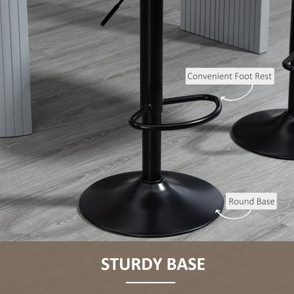 Tabourets de bar pivotants réglables avec dossier ensemble de 2
