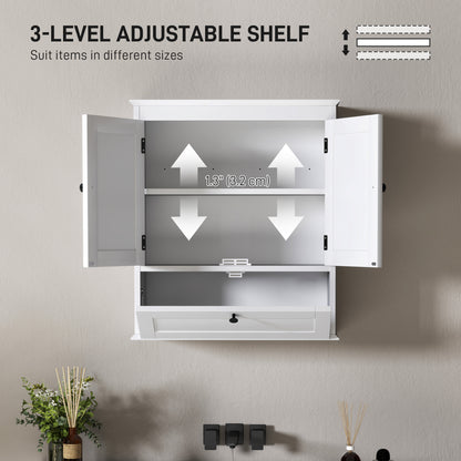 Armoire murale salle de bain à tablette ajustable