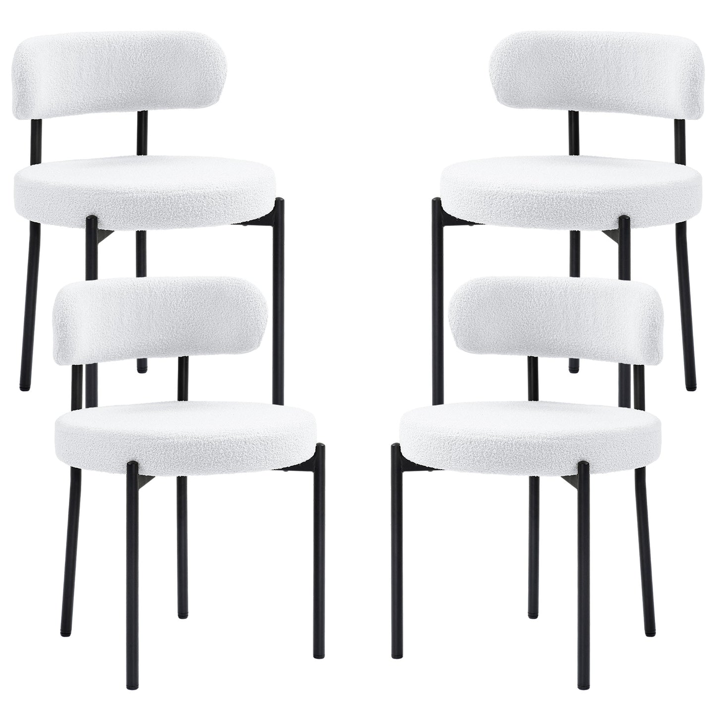 Chaises de salle à manger modernes rembourrées ensemble de 4