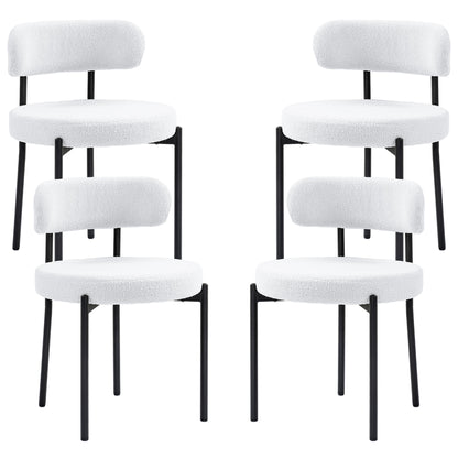 Chaises de salle à manger modernes rembourrées ensemble de 4