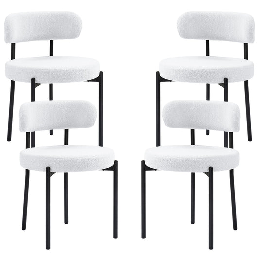 Ensemble de 4 Chaises de Cuisine Aosom - Sièges Rembourrés Style Moderne