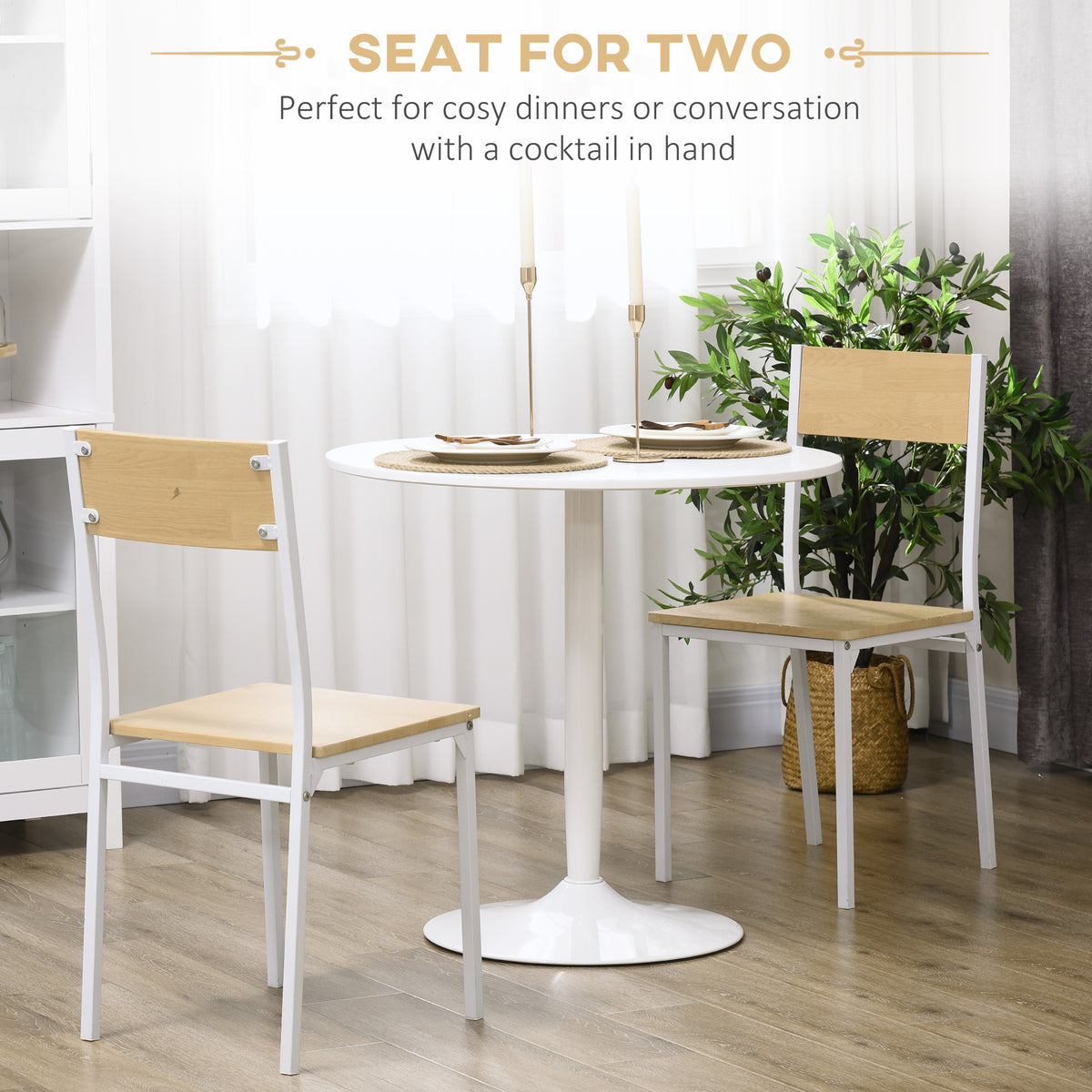 Table de cuisine ronde pour 2 personnes