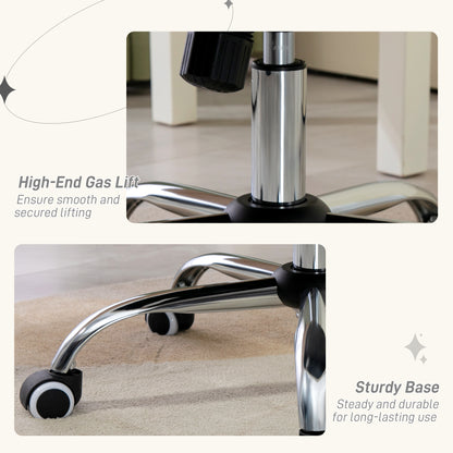 Chaise de bureau velours capitonnée réglable pivotante