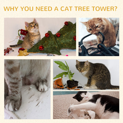 Tour à chat multi-niveaux 132 cm avec hamac