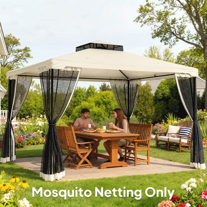Moustiquaire de remplacement pour gazebo 3 x 3,6 m