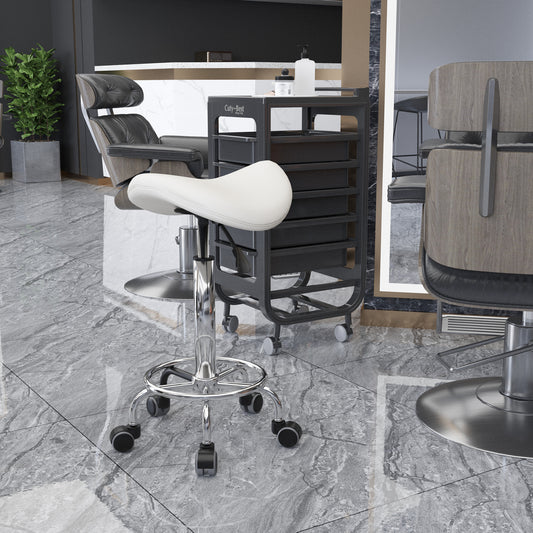 Tabouret de salon ergonomique à roulettes