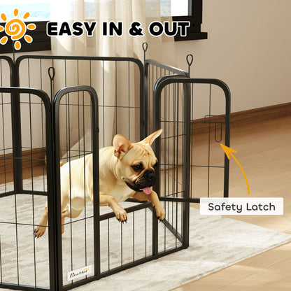 Parc pour chien 6 panneaux acier — portable