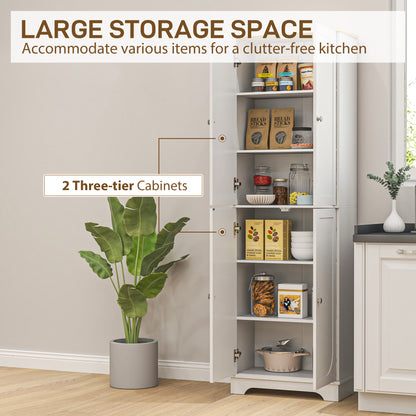 Armoire-garde-manger haute 4 portes avec tablettes ajustables