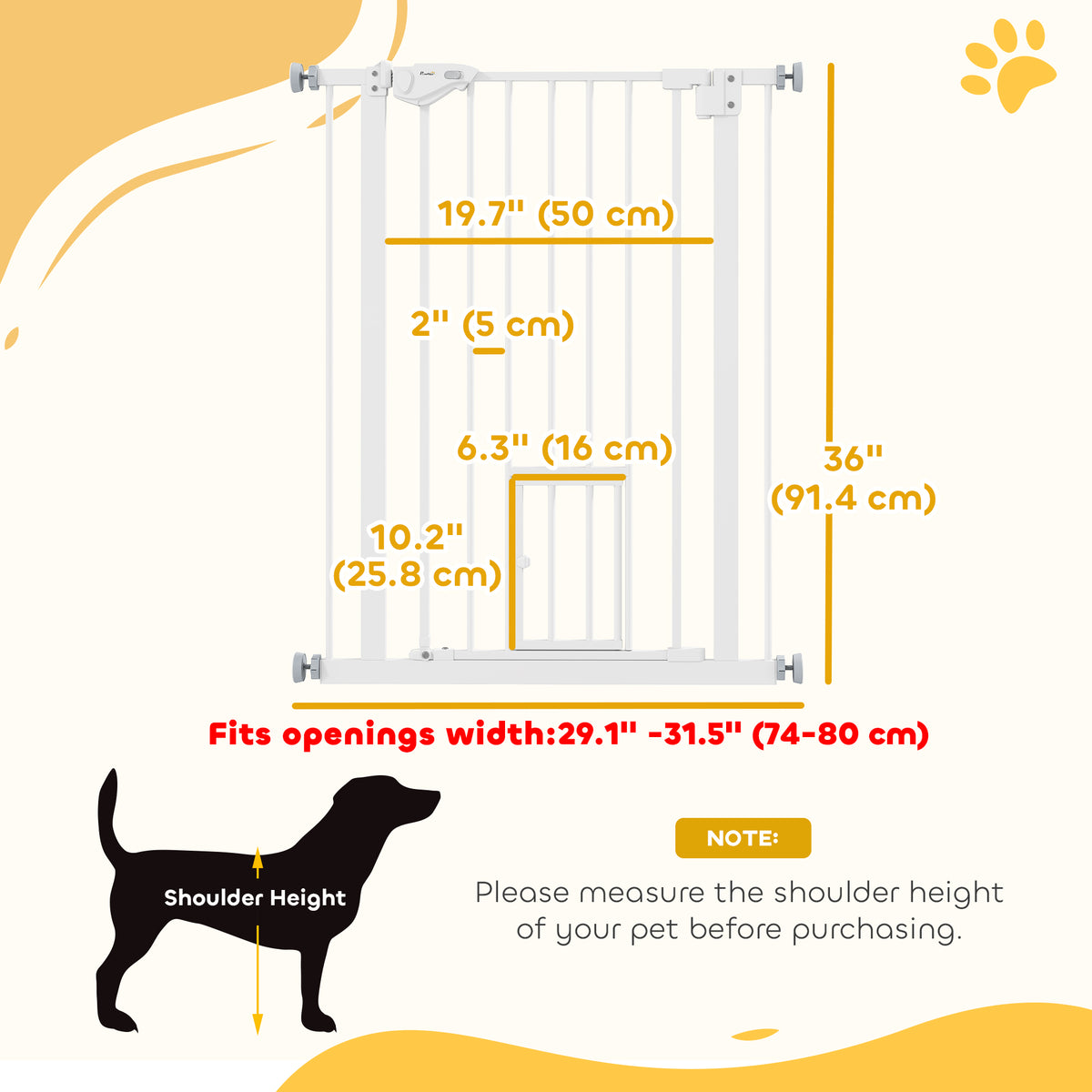 Barrière pour chien robuste pour porte et escalier