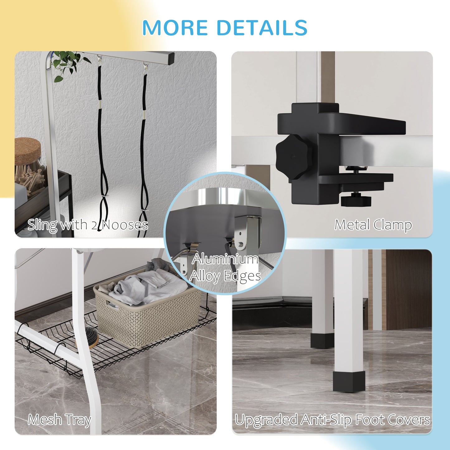 Table toilettage chien bras ajustable plateau caoutchouc