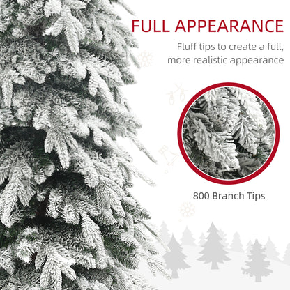 Sapin de Noël artificiel effilé enneigé 1,8 m