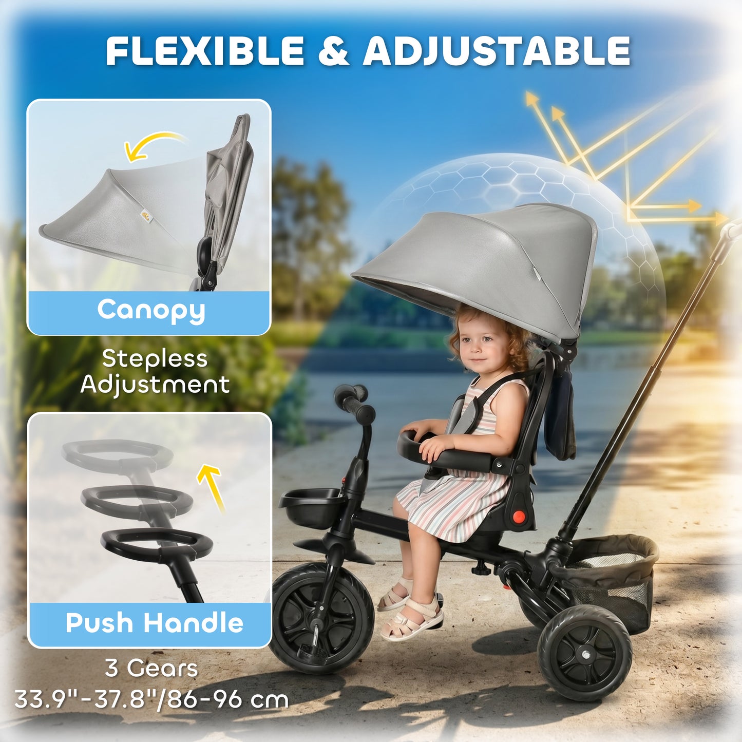 Tricycle évolutif 5-en-1 pour tout-petits