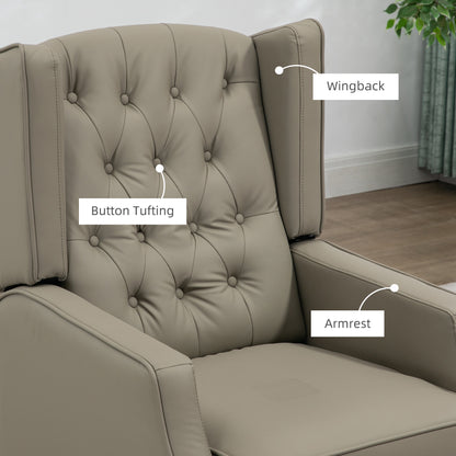 Fauteuil d'appoint cuir synthétique rembourrage épais — kaki