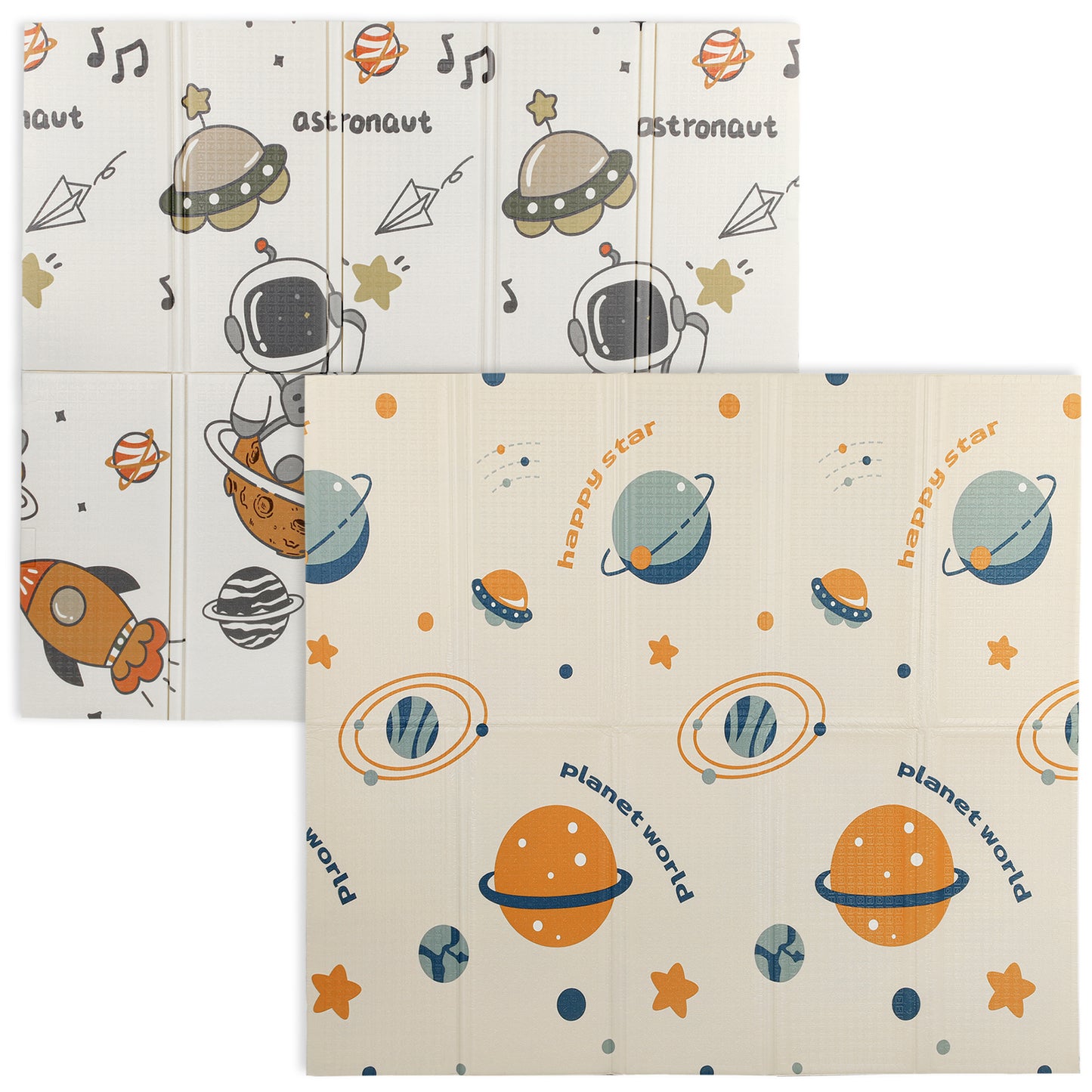 Tapis de jeu bébé pliable double face