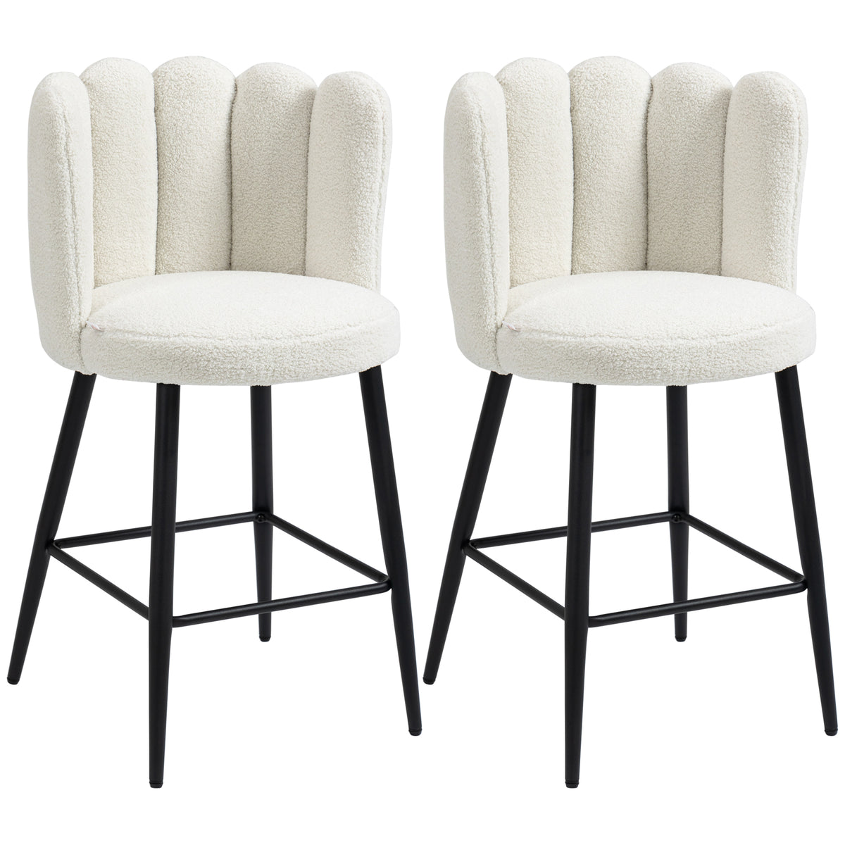 Tabourets de bar hauteur comptoir lot de 2 — gris
