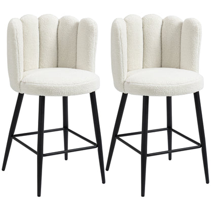 Tabourets de bar hauteur comptoir lot de 2 — gris