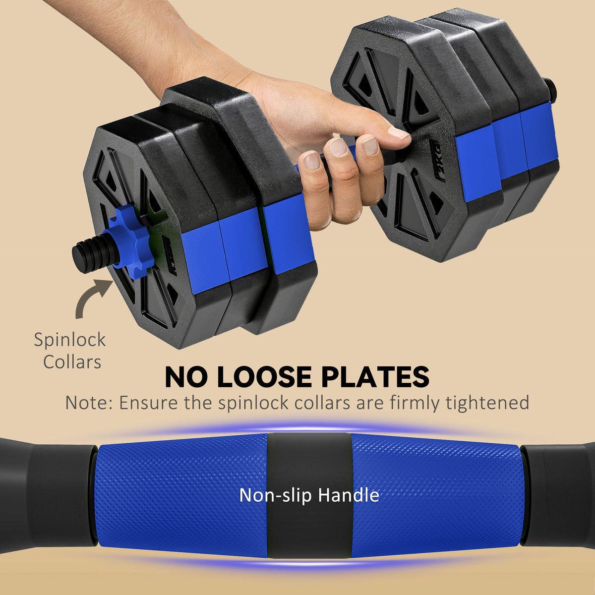 Haltères ajustables 6-en-1 20 kg