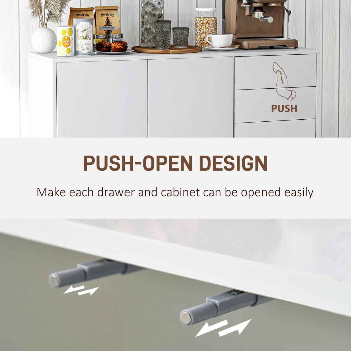 Buffet de cuisine moderne avec rangement