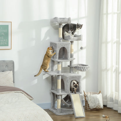 Arbre à chat multi-niveaux 177 cm avec condos et hamac