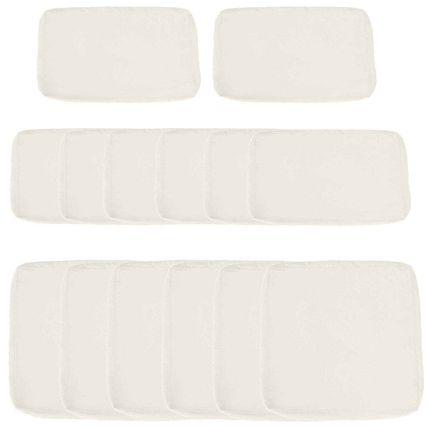 Housses de coussins patio ensemble 14 pièces polyester