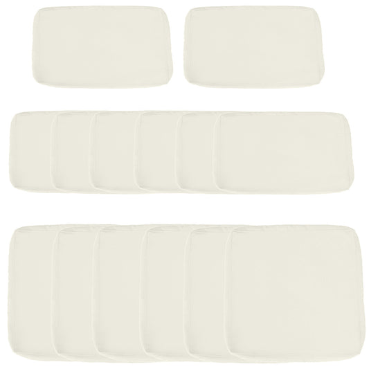 Housses de coussins patio ensemble 14 pièces polyester