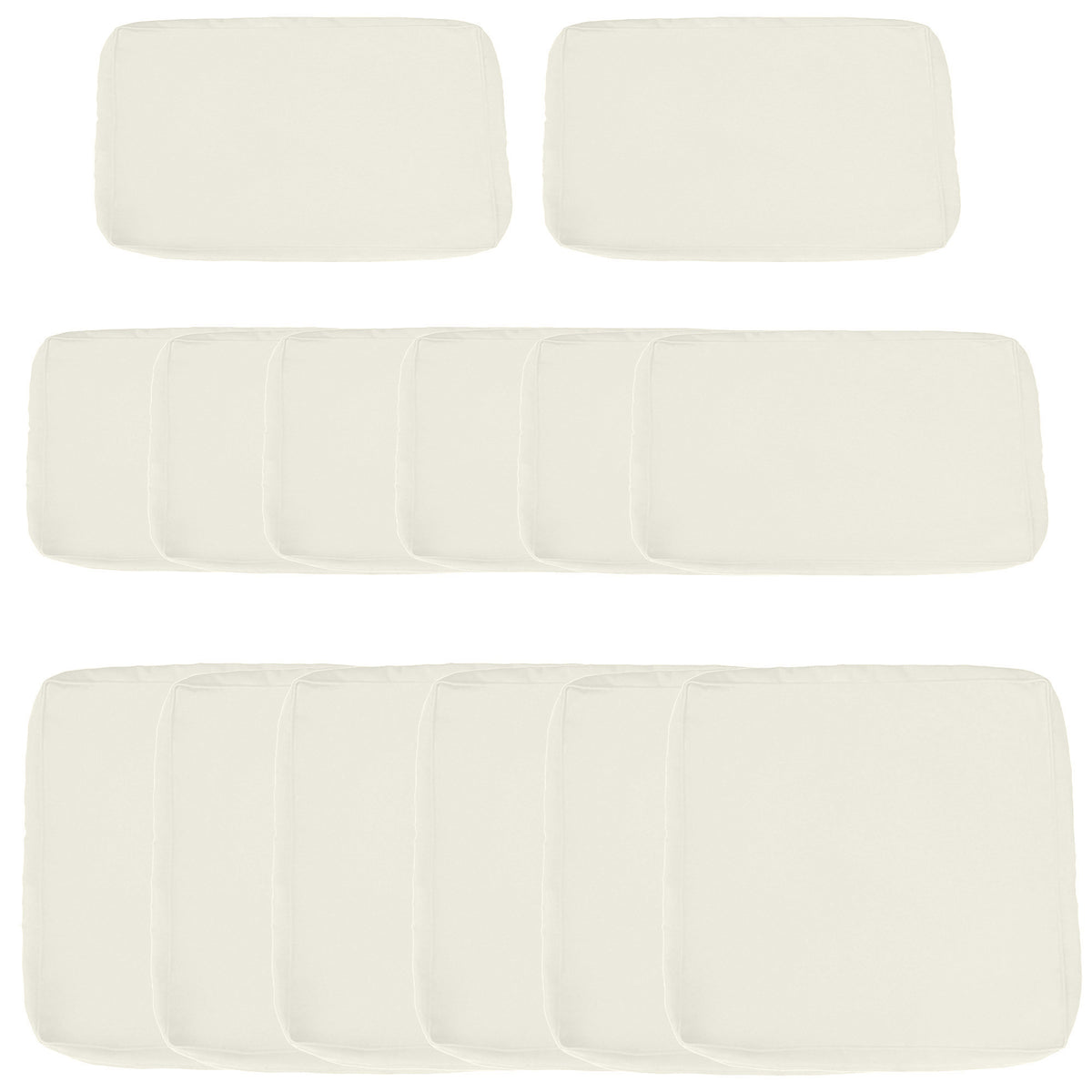 Housses de coussins patio ensemble 14 pièces polyester
