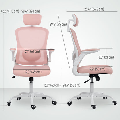 Chaise de bureau ergonomique mesh avec appui-tête ajustable