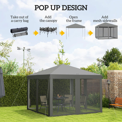 Tente pliable 10x10 pieds avec parois maillées