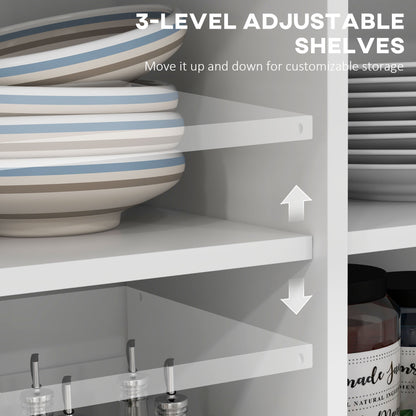 Îlot de cuisine roulant avec tablettes réglables