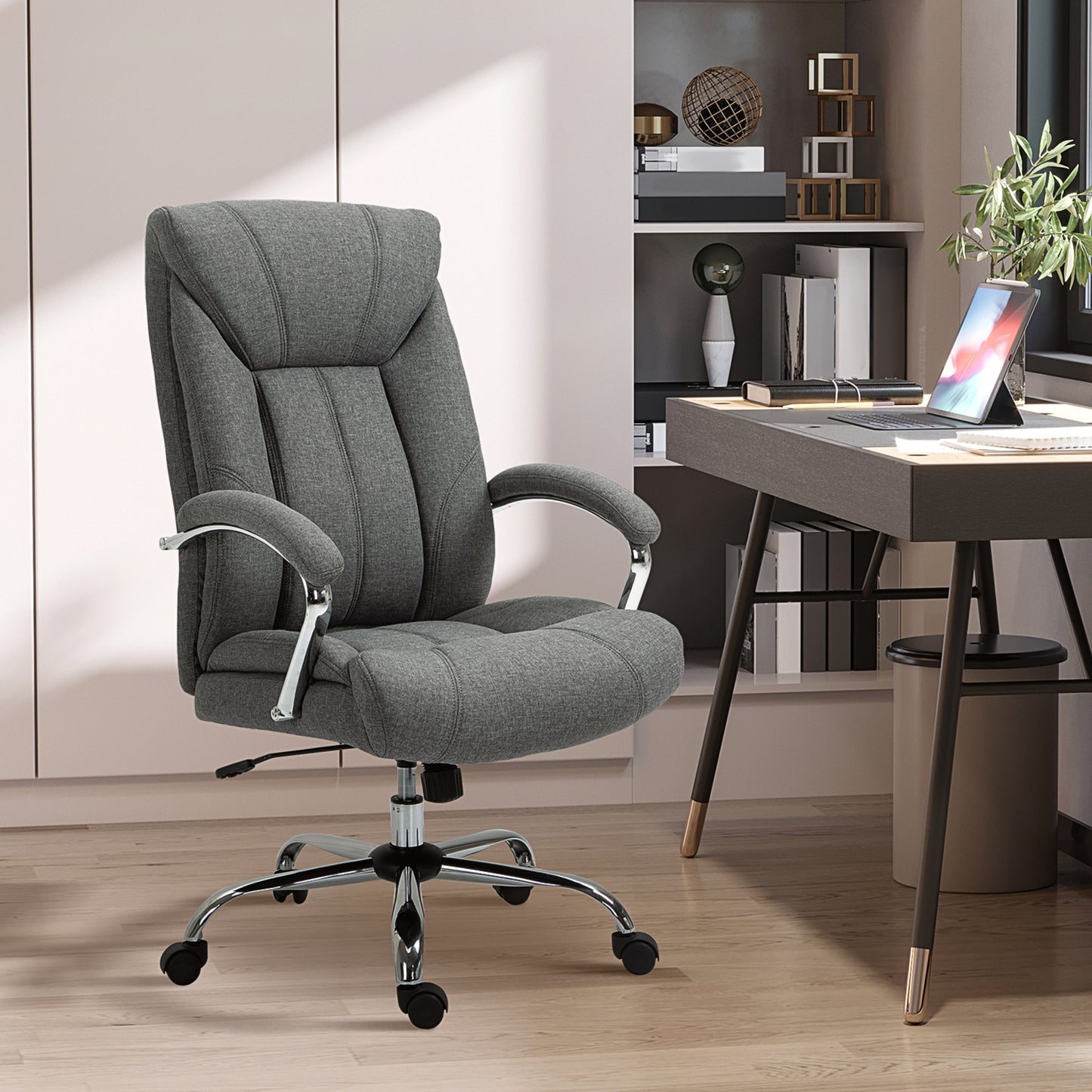 Chaise de bureau ergonomique pivotante dossier haut